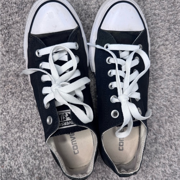 Converse Classic Black and White Low-Tops - Picture 6 of 8